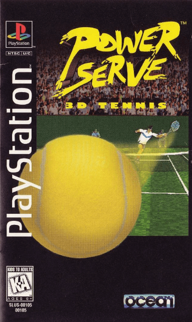 Power Serve Tennis box art for Playstation